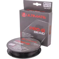 Ultimate Pro-8 Braid 0.16mm 10kg 150m Black - Gevlochten Lijn