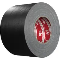 Kip 323 Gaffer tape - Zeer sterk - Voor podiumbouw en theatherbouw - Afplakken en fixeren - Zwart - 100 MM
