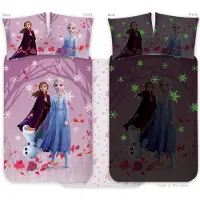 Procos Glow in the Dark Frozen dekbedovertrek - Ledikant dekbedovertrek - 100x135 cm - 100% katoen