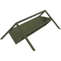 vidaXL Voederbak voor vee Olijfgroen 111 x 76 x 38 cm 10 kg