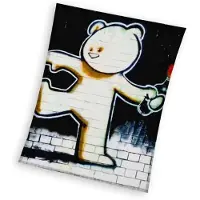 Sweet Home Fleece plaid graffiti beer 150 x 200 cm
