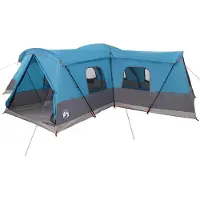 vidaXL Tent voor 16 personen met dak Blauw 680 x 510 x 210 cm