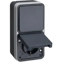 Hager Berker Combi WCD-schakelaar met kinderbeveiliging W1 Grijs - 47803525