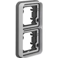 Berker inbouwframe, 2-voudig, verticaal, artikelnummer 13293515, kleur: lichtgrijs