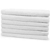 Eleganzzz Badstof Badlaken 100% Katoen 70x140cm - white - Set van 6