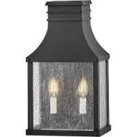 HINKLEY LED Wand Buitenlamp Beacon Hill | 2X E14 Max 40W | IP44 | Dimbaar | Museum Black