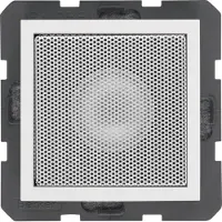 Hager Luidspreker 28829909 S.1/B.1/B.3/B.7 Glas polair wit, mat (1 stuk, Wandmontage, Niet verplaatsbaar), Luidsprekerstandaard + wandmontage, Wit