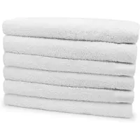 Eleganzzz Badstof Handdoek 100% Katoen 50x100cm - white - Set van 6