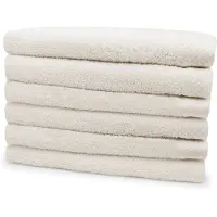 Eleganzzz Badstof Handdoek 100% Katoen 50x100cm - ivory - Set van 6