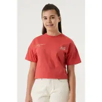 Garcia T-shirt met backprint rood Meisjes Katoen Ronde hals Backprint - maat 152