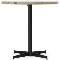Audo Copenhagen Nook Eettafel Ø80 cm | Black | Kunis Breccia Stone
