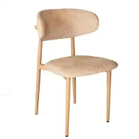 Lizzely Garden & Living SET DEAL 4 stuks: Eetkamerstoel Japandi Reika bruin lichtbruine poten japanse stijl eetstoel zetel