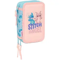 Disney Stitch Ohana 12.5x19.5x5.5 Cm Triple Etui Roze Man