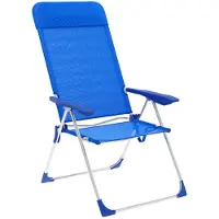 Marbueno Summer Folding Chair 5 Positions 69x58x109 Cm Blauw