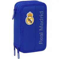 Safta Real Madrid 12.5x19.5x5.5 Cm Triple Etui Blauw Man