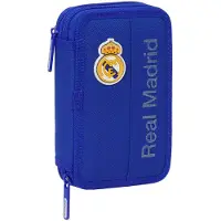 Real Madrid 12.5x19.5x4 Cm Double Etui Blauw Man