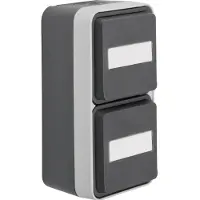 Berker 47703535, Type F, Schroeven, Grijs, Thermoplastisch, Mat, IP55