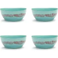 Serax - Ottolenghi Feast - Kom S - Azurblauw/Rood - 16 Ø - 4 stuks