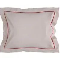 Sagaform Carl kussensloop 50x60 cm Beige-bordeauxrood