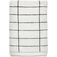 Mette Ditmer Tile Stone gastenhanddoek 38x60 cm 2-pack Black-Off-white