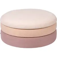 Broste Copenhagen Pond poef roze - Ø68XH30CM
