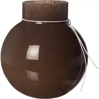 ERNST glazen vaas rond bruin H22 cm Ø21 cm