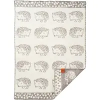 Klippan Yllefabrik Hedgehog kinderdeken 65x90 cm Grijs