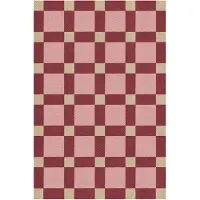 Layered Evelina Kroon jute vloerkleed 180x270 cm Plum punsch