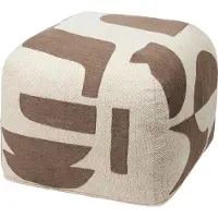 Broste Copenhagen Mundo poef 38 cm Kangaroo brown-off white