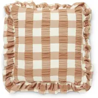 Boel&Jan Kullavik kussensloop 45x45 cm Roest-wit