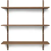 Ferm Living Sector plank triple wide Smoked Oak, brass