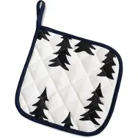 Fine Little Day Gran gequilte pannenlap 21x21 cm Wit-zwart