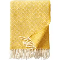 Klippan Yllefabrik Pampas wollen plaid 130x200 cm Geel