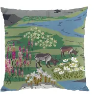 Arvidssons textil Fjällängar kussenhoes 47x47 cm Groen