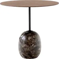 &tradition Lato LN9 bijzettafel Walnut-Emparador marble