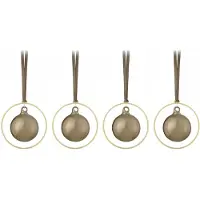 Blomus KITAI kerstballen 8,5 cm 4-pack Coffee