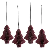 Scandi Living Tree kerstballen 4-pack Red