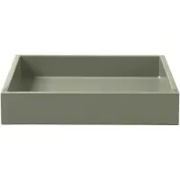 Mojoo Lux gelakt decoratief dienblad 19x19x3,5 cm Sage