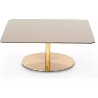 Tom Dixon Flash salontafel 80x80 cm Koperen messing standaard