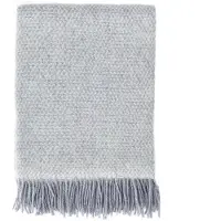 Scandi Living Sandstone wollen plaid 130x180 cm Blauwgrijs Melange