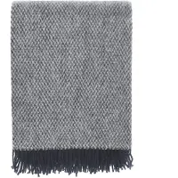 Scandi Living Sandstone wollen plaid 130x180 cm Indigo blauw