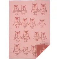 Klippan Yllefabrik Hand in hand babydeken 65x90 cm Roze bruin