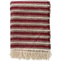 Klippan Yllefabrik Oscar wollen plaid 130x200 cm Multi bordeaux