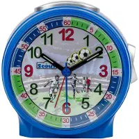 Scout Kinderwekker Voetbalwekker, Friends, 280001033 Quartzwekker, leerwekker, cadeau-idee, verjaardag, begin van de school