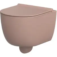 Xenz Gio randloos toilet 52cm met vortexspoeling roze mat