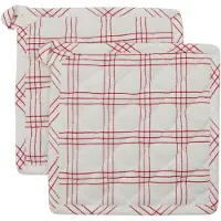 Nicolas Vahé Chef pannenlappen 2-pack Rood