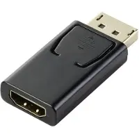 Renkforce RF-5506962 DisplayPort / HDMI Adapter [1x DisplayPort stekker - 1x HDMI-bus] Zwart Vergulde steekcontacten