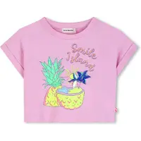 Billieblush T-shirt roze Meisjes Katoen Ronde hals Printopdruk - maat 110