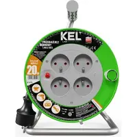 PLAST-ROL KEL Standaard verlengkabel met haspel, 25 meter, 3x1,5mm²