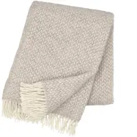 Klippan Yllefabrik Polka wollen plaid Beige
